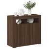vidaXL Credenza con Luci LED Rovere Marrone 80x35x75 cm