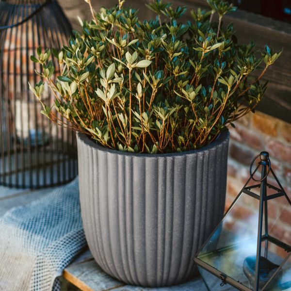 Capi Vaso Rotondo Urban Tube 35x34 cm Grigio Scuro