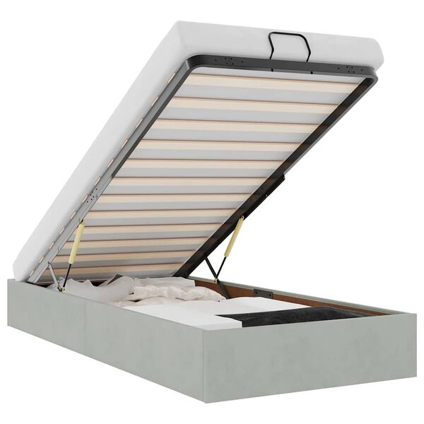 vidaXL Struttura Letto Pouf Senza Materasso 80x200 cm Velluto