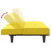 vidaXL Divano Letto con Portabicchieri in Tessuto Giallo Chiaro
