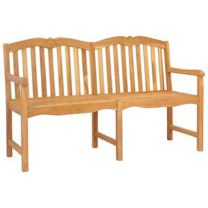 vidaXL Panchina in legno intagliata a mano 150 x 60,5 x 95 cm Naturale