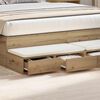 vidaXL Cassetti per letto Rovere artigianale 135 x 36,5 x 16,5 cm