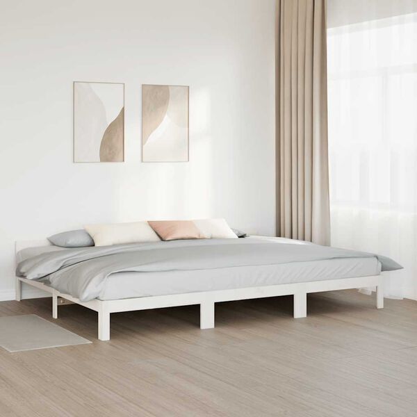 vidaXL Giroletto Familiare senza Materasso Bianco 240x200 cm
