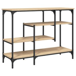 vidaXL Tavolino Consolle con Ripiani Rovere Sonoma 100x35x75 cm
