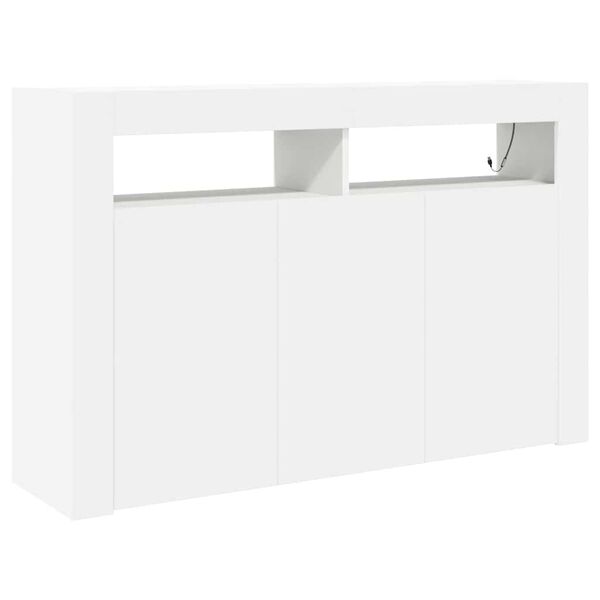 vidaXL Credenza Bianco 116 x 30 x 75 cm Legno multistrato