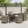 vidaXL Set da Pranzo per Giardino 5 pcs Grigio polyrattan