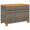 vidaXL Contenitore Giardino Grigio 80x40x48 cm Polyrattan Legno Acacia