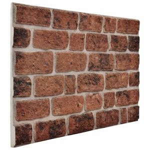 vidaXL Pannelli da parete 10 pz 100 x 50 cm Mattone Marrone