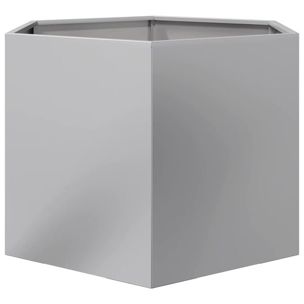 vidaXL Fioriera Esagono 69x60x45 cm in Acciaio Zincato