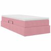 vidaXL Letto con contenitore e materasso Rosa 100 x 200 cm Velluto