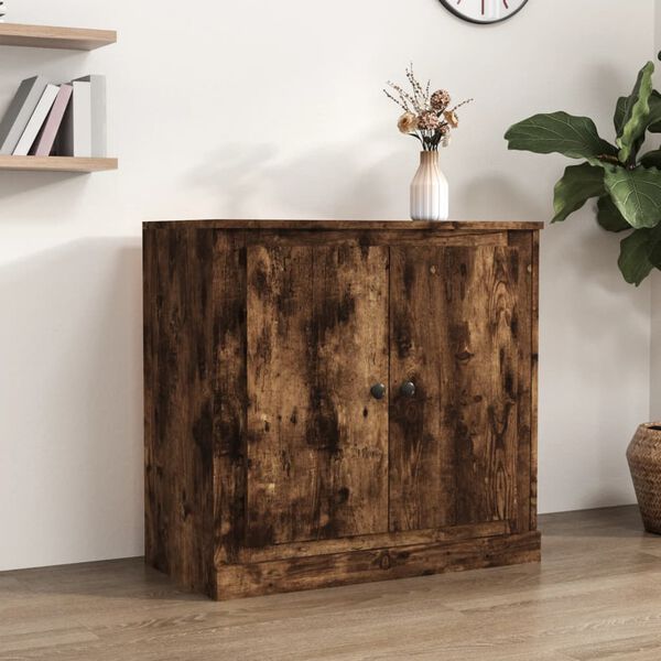 vidaXL Credenza Rovere Fumo 70x35,5x67,5 cm in Legno Multistrato