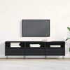 vidaXL Mobile TV Rovere Nero 150 x 30 x 44,5 cm Legno multistrato