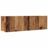 vidaXL Mobili TV a Parete 2pz Legno Antico 100x30x30 cm