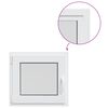 vidaXL Colore interno della finestra del seminterrato Bianco RISOR