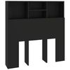 vidaXL Testiera con Contenitore Nero 100x19x103,5 cm