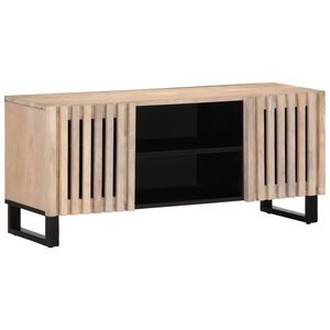 vidaXL Mobile Porta TV 105x34x46 cm in Legno Massello di Mango
