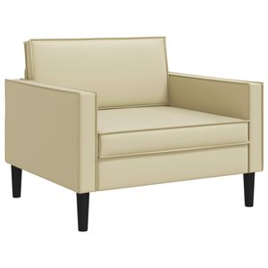 vidaXL Poltrona XL Crema Similpelle