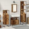 vidaXL Set di mobili per il bagno con lo scaffale 4 pcs Legno vecchio
