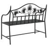 vidaXL Panchina da giardino Nero 104 x 54 x 93cm Acciaio