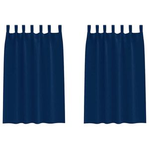 vidaXL Tende Blackout con Anelli 2 pz Blu Scuro 175 x 140 cm