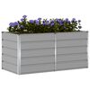 vidaXL Fioriera Grigio chiaro 160 x 80 x 75 cm Acciaio