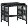 vidaXL Set da Pranzo da Giardino 9 pz con Cuscini Nero in Polyrattan