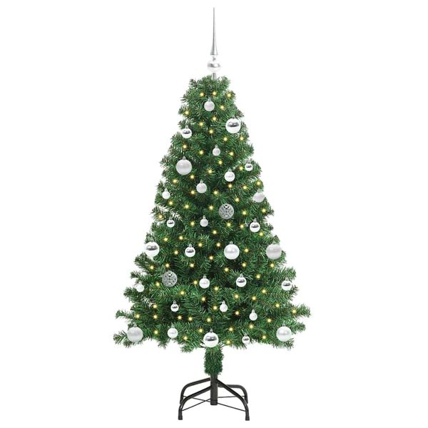 vidaXL Albero di Natale artificiale con 150 LED Verde 150 cm
