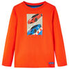 Maglietta da Bambino Maniche Lunghe Arancione Brillante 116
