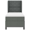 vidaXL Letto a molle con materasso Grigio scuro 80 x 200 cm Tessuto