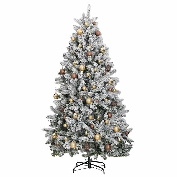 vidaXL Albero Natale Artificiale Incernierato 300 LED e Palline 270 cm