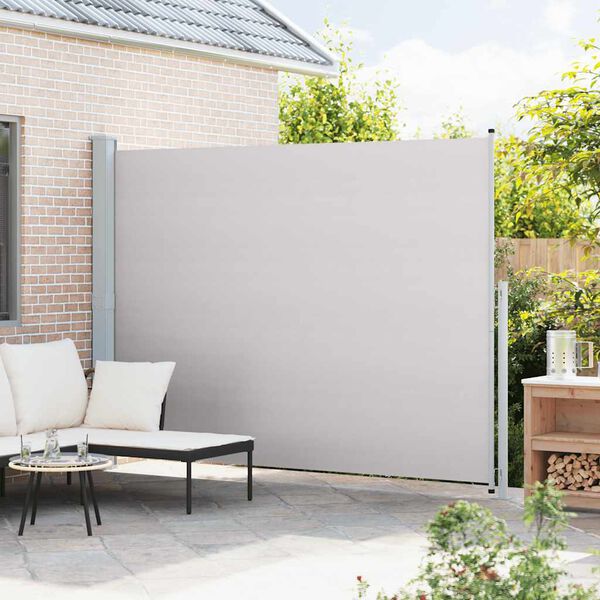 vidaXL Tenda Laterale Retrattile per Patio 220x300 cm Grigia