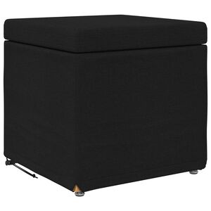 vidaXL Pouf Nero 41 x 41 x 40 cm Tessuto e Legno Ingegnerizzato