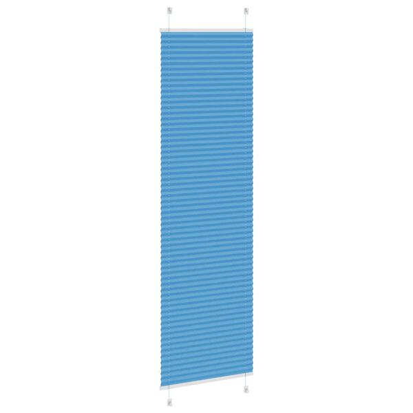 vidaXL Tenda Plissettata Blu 60x200 cm Larghezza Tessuto 59,4 cm