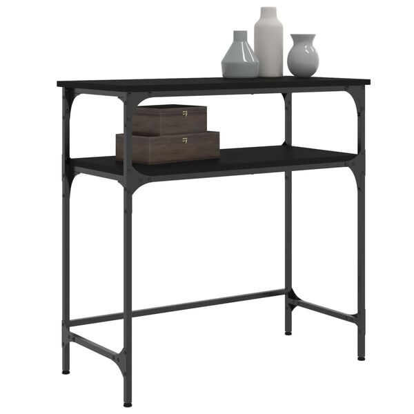vidaXL Tavolino Consolle Nero 75x35,5x75 cm in Legno Multistrato