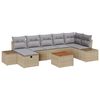 vidaXL Set Divano da Giardino 8 pz Beige polyrattan