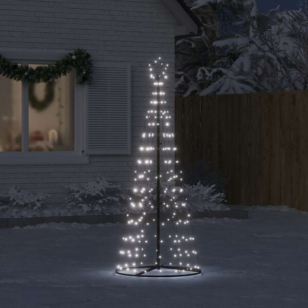 vidaXL Albero di Natale a LED 200 LED Bianco Freddo 180 cm