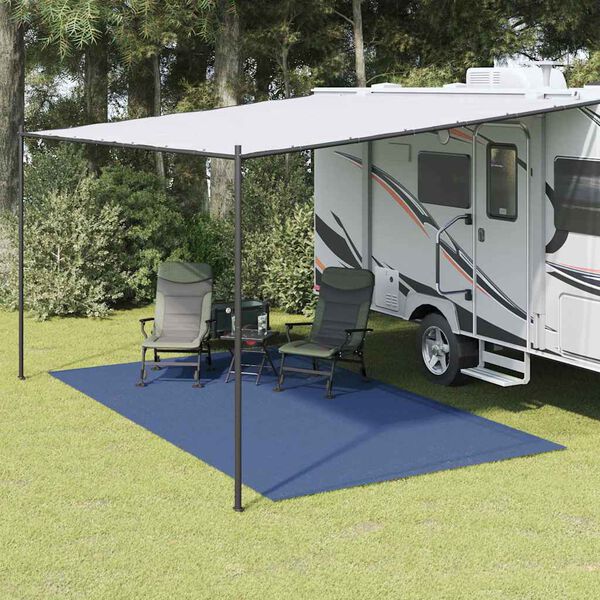 vidaXL Tappeto da Tenda Blu 500 &times; 350 cm Poliestere
