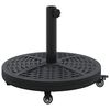vidaXL Base per ombrellone 15.2 kg Nero Ferro Circolare
