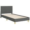 vidaXL Struttura letto bambini con testata Grigio scuro 80 x 200 cm