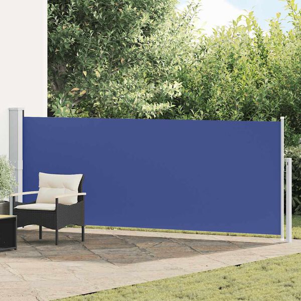 vidaXL Tenda Laterale Retrattile per Patio 140x500 cm Blu