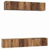 vidaXL Set mobile TV 5 pz Legno vecchio Legno ingegnerizzato