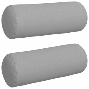 vidaXL Cuscini a rullo 2 pcs Grigio Nuvola &Oslash; 25 x 70 cm Tessuto