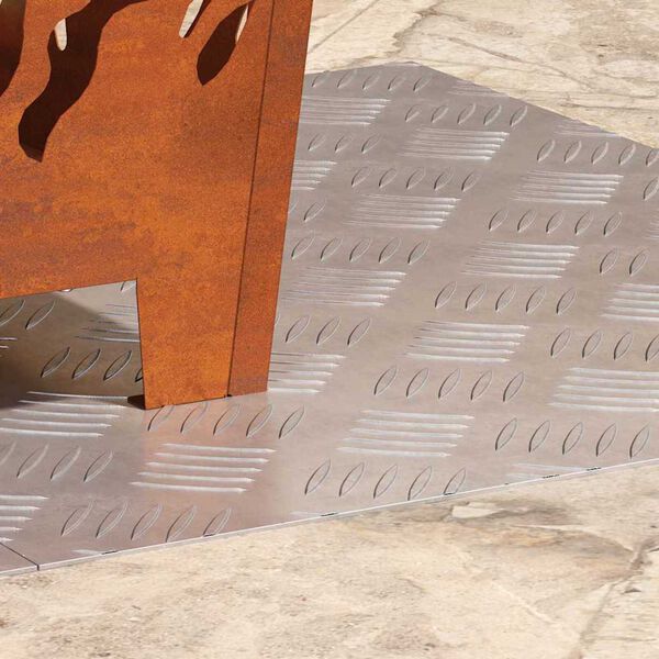 vidaXL Gradini per Scale 2 pcs Argento 60 x 50 cm Alluminio