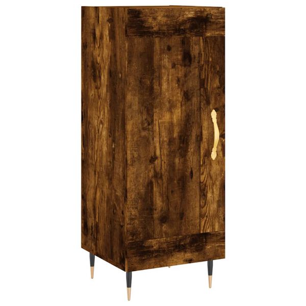 vidaXL Credenza Rovere Fumo 34,5x34x90 cm in Legno Multistrato