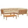 vidaXL Set Divani Pallet Giardino 4pz Cuscini Legno Massello Acacia