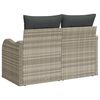vidaXL Divano da giardino Grigio chiaro 121 x 62 x 69cm polyrattan