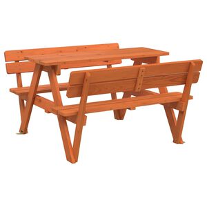 vidaXL Tavolo da Picnic per 4 Bambini con Foro Ombrellone Legno Abete