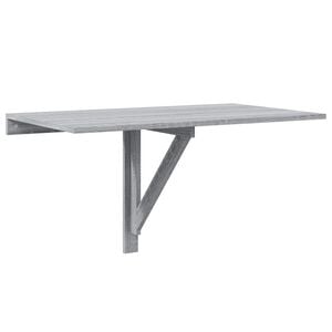vidaXL Tavolino Muro Pieghevole Grigio Sonoma 100x60x56 cm Multistrato