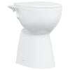 vidaXL WC Senza Brida 7 cm Altezza Extra Chiusura Rallentata Ceramica Bianca
