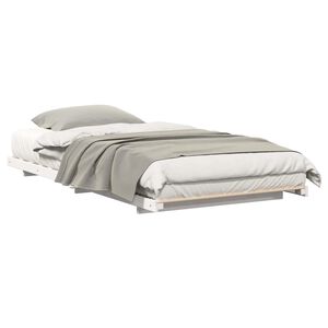 vidaXL Struttura letto a terra Bianco 100 x 210 cm